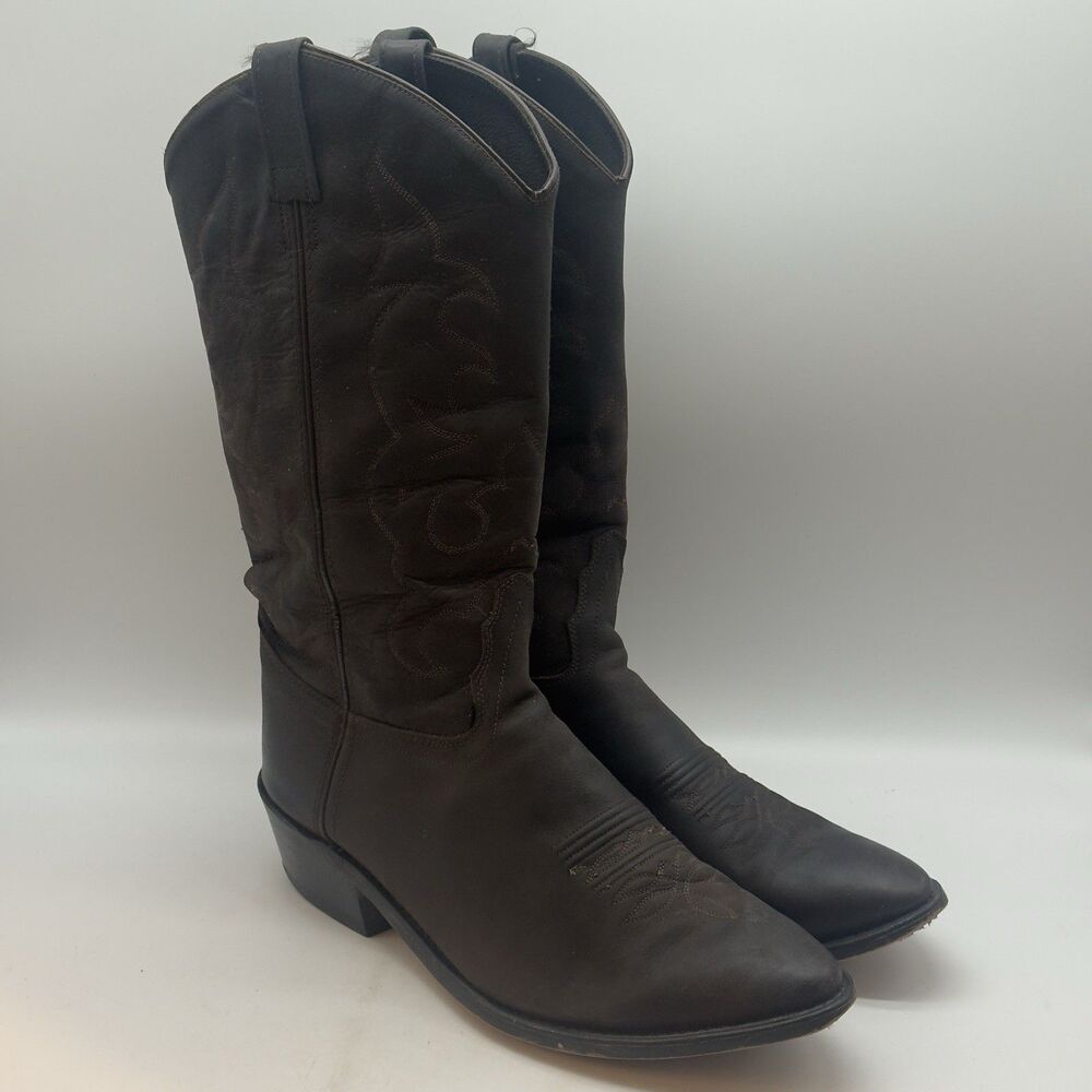 Abilene Traditional Cowboy Boots 3051 12″ Men's 10.5EE Oiled Dakota Cowhide FLAW